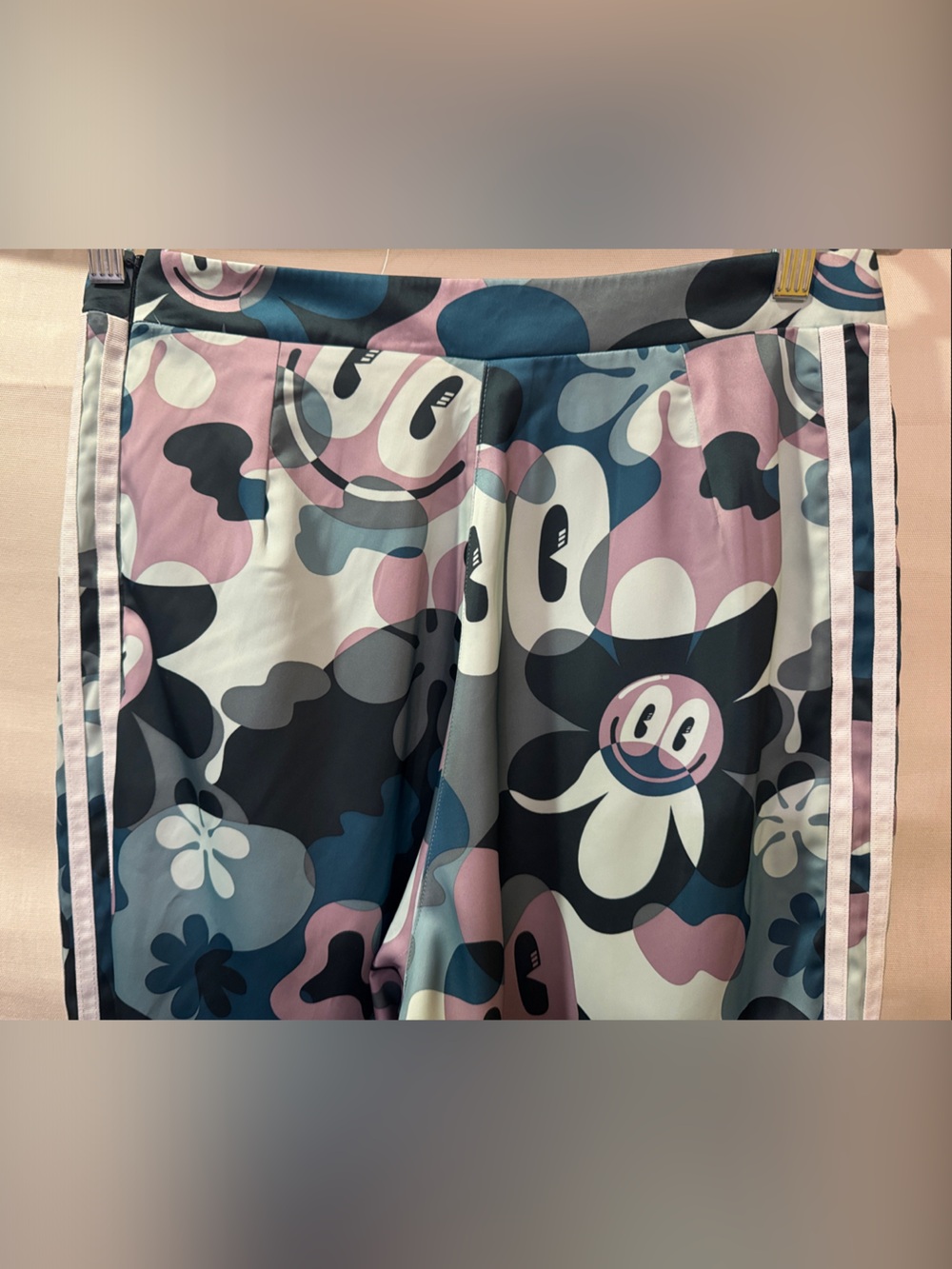 adidas Haddie Stewart Camo Smiley Wide-Leg Track Pants - Picture 6 of 8